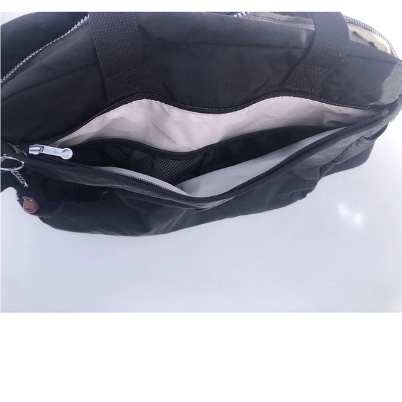 Kipling Large Black Tote Shoulder Duffel Bag w/ Travel Organizer & Monkey Charm - Picture 4 of 16